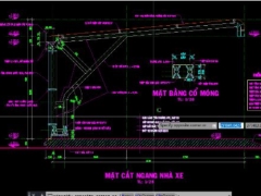 Cad lán để xe khung thép 4.5x14m