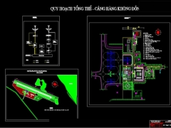 CAD + Thuyết minh Mặt bằng quy hoạch sân bay Cảng hàng không