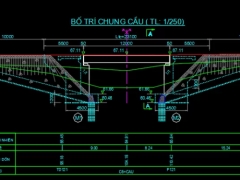Cầu dầm t bê tông cốt thép thường l=12m b=8m