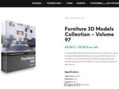 CGAxis Furniture 3D Models Collection Volume 97