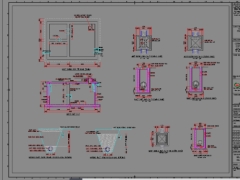 Chi tiết cad bể tự hoại, chi tiết bể phốt 3 ngăn