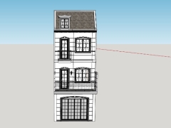 Chia sẻ free file phối cảnh mẫu nhà phố 4 tầng 5x14.2m
