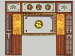 Chia sẻ mẫu thư viện CNC phòng thờ thiết kế chuẩn đẹp, dxf, sketchup chuẩn abf nesting