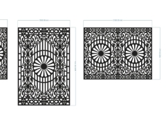 Cnc cổng 1 cánh và hàng rào dxf