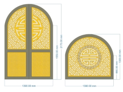 Cnc cổng 2 cánh chữ thọ và hàng rào đẹp nhất