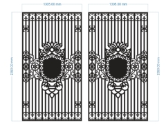 Cnc cổng 2 cánh file cad đẹp chuẩn