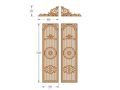 Cnc cổng 2 cánh mới nhất hiện nay 2d