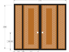 Cnc cổng 4 cánh bông tuyết đẹp