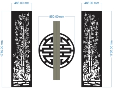 Cnc cổng chữ thọ trúc file cad đẹp