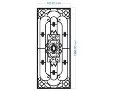 Cnc cửa sắt 1 cánh file cad hoa văn đẹp