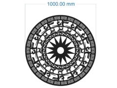 Cnc file cad trống đồng tròn dxf