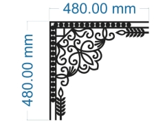 Cnc hoa góc mái kính mẫu đẹp dxf