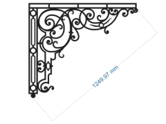 Cnc mẫu ke góc mái kính mẫu dxf