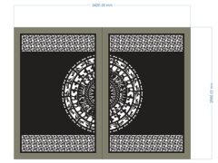 Cnc thiết kế cổng 2 cánh file cad trống đồng