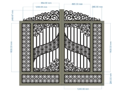 Cnc thiết kế cổng 2 cánh mới nhất cad