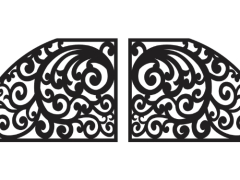 Cnc thiết kế hoa văn vòm cổng bản vẽ đẹp