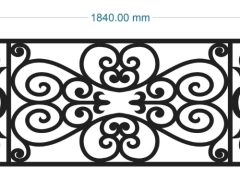 Cnc thiết kế lan can hoa văn đơn giản