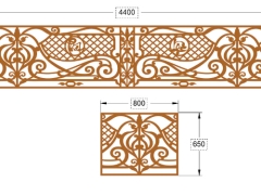 Cnc thiết kế lan can lộc phát dxf