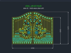 Cổng 2 Cánh Biệt Thự ( Sắt Uốn ) Sắt Mỹ Nghệ (3)
