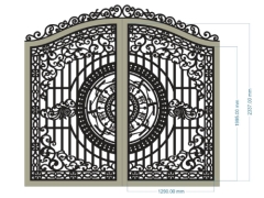 Cổng 2 cánh cnc mới nhất cad