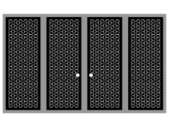 Cổng 4 cánh bông tuyết dxf đẹp mắt