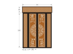 Cổng 4 cánh cnc mẫu họa tiết con chim và ô thoáng