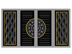 Cổng 4 cánh trống đồng cnc dxf đẹp mắt nhất