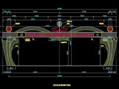 Cổng chào thành phố, kết cấu thép vượt nhịp. gắn đèn trang trí
