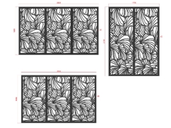 Cửa cổng cnc file cad hình chiếc lá file dxf
