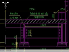 Đầy đủ cầu dầm thép đặc l=14m b=4m