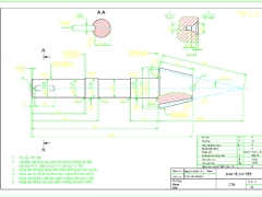 Đồ án cơ khí chi tiết loại bánh răng côn liền trục (chi tiết)