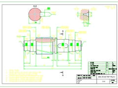 Đồ án cơ khí loại bánh răng liền trục (chi tiết mặt +mặt cắt)