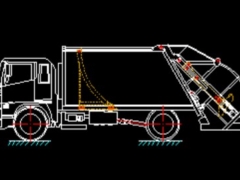 Đồ án file cad ô tô chở và ép rác trên nền xe download hino fg 8jjmb – file cad thùng ép rác chính