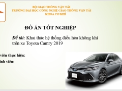 Đồ án khai thác hệ thống điều hòa không khí trên xe Toyota Camry 2019