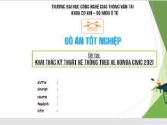 Đồ án Khai thác kĩ thuật hệ thống treo Honda Civic