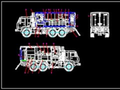 Đồ án nghiên cứu tính toán, file cad bố trí chung xe chuyên dùng phân tích, phát hiện các tác nhân cbrn