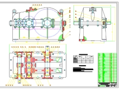 Đồ án thiết kế cơ khí hộp giảm tốc 2 cấp phân đôi cấp chậm (chi tiết+mặt cắt)