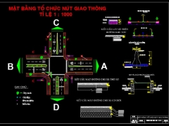Đồ án thiết kế đường nút giao ngã tư(file cad+thuyết minh +excel)