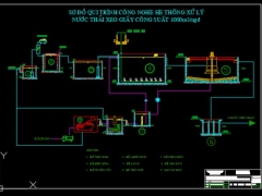 Đồ án thiết kế trạm xử lý nước thải giấy công xuất 1000 m3 ngày đêm(files cad+thuyết minh)
