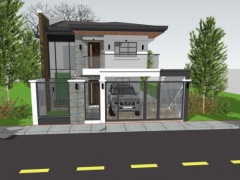 Download dựng model sketchup việt nam nhà biệt thự 2 tầng kích thước xây dựng 10x17.7m