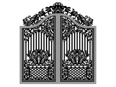 Download model cổng 2 cánh cnc dxf