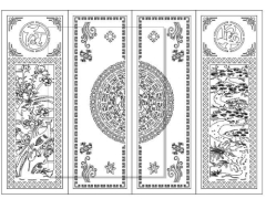 Download model cổng 4 cánh dxf