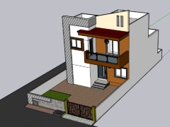 Download model nhà ở 2 tầng 9x21m su