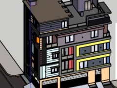 Download model nhà phố 4 tầng 14x8m su