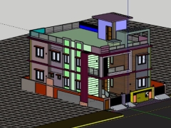 Download model su nhà phố 2 tầng 12x14m