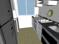 Download thiết kế nội thất phòng bếp dựng model sketchup 