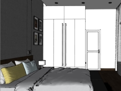 Dựng 3d model sketchup nội thất phòng ngủ