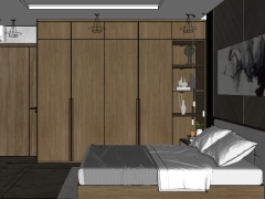 Dựng 3d nội thất phòng ngủ model su việt nam
