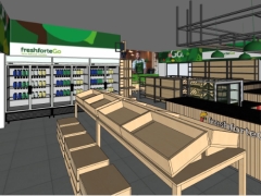 Dựng dựng model sketchup siêu thị