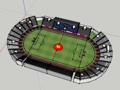 Dựng hình phối cảnh ngoại thất sân vận động trên Model sketchup